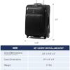 Travelpro Platinum Elite Softside Expandable Carry on Luggage, 2 Wheel Upright Suitcase, USB Port, Men and Women, Shadow Black, Carry On 22-Inch - Image 6