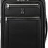 Travelpro Platinum Elite Softside Expandable Carry on Luggage, 2 Wheel Upright Suitcase, USB Port, Men and Women, Shadow Black, Carry On 22-Inch
