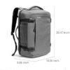 tomtoc Travel Backpack 40L, TSA Friendly Flight Approved Carry-on Luggage Hand Backpack, Water-resistant Lightweight Business Rucksack, Durable Large Weekender Bag Daypack Fits 17.3 Inch Laptop - Image 8
