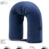 Brookstone Free-Form Memory Foam Twist Travel Pillow Adjustable, Roll Pillow for Neck, Chin, Lumbar, and Leg Support, Size One Size, Blue - Image 2