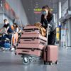 Karl home 4 Piece Luggage Sets, Travel Suitcase, Large Capacity Lightweight Luggage Sets with TSA Lock & Spinner Wheels, for Business, Travel, School Starts (16"/20"/24"/28"), Rose Gold - Image 9