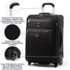 Travelpro Platinum Elite Softside Expandable Carry on Luggage, 2 Wheel Upright Suitcase, USB Port, Men and Women, Shadow Black, Carry On 22-Inch - Image 2