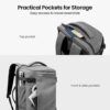 tomtoc Travel Backpack 40L, TSA Friendly Flight Approved Carry-on Luggage Hand Backpack, Water-resistant Lightweight Business Rucksack, Durable Large Weekender Bag Daypack Fits 17.3 Inch Laptop - Image 5